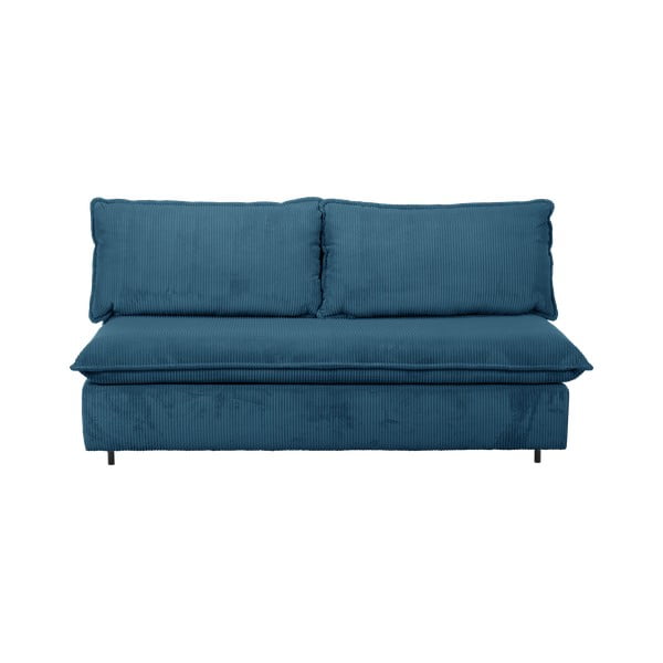 Modrá menčestrová rozkladacia pohovka 184 cm Isadora – Bobochic Paris