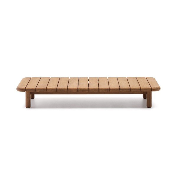 Záhradný odkladací stolík z tíkového dreva 70x140 cm Turqueta – Kave Home