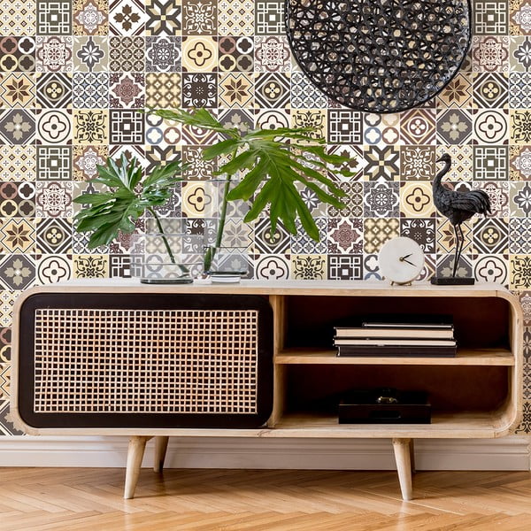 Súprava 24 samolepiek na stenu Ambiance Kenjito, 15 x 15 cm-image-4