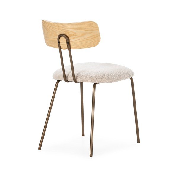 Béžová/v prírodnej farbe čalúnená jedálenská stolička Olimpia – MOME-image-4