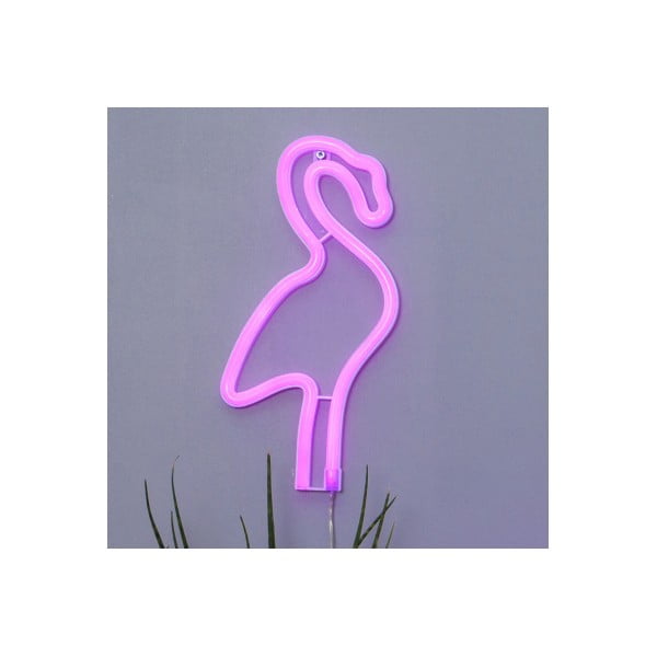 Ružová svetelná nástenná LED dekorácia Best Season Flamingo Neonlight