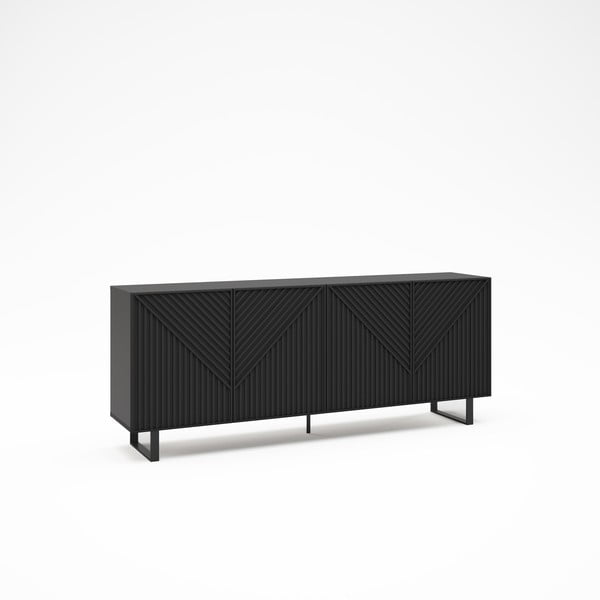 Čierna komoda 201x80x40 cm Peta – Marckeric-image-2