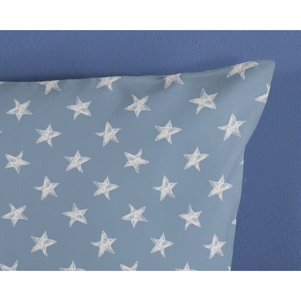 Modré/béžové bavlnené detské obliečky na jednolôžko 140x200 cm Robo – Good Morning-image-3