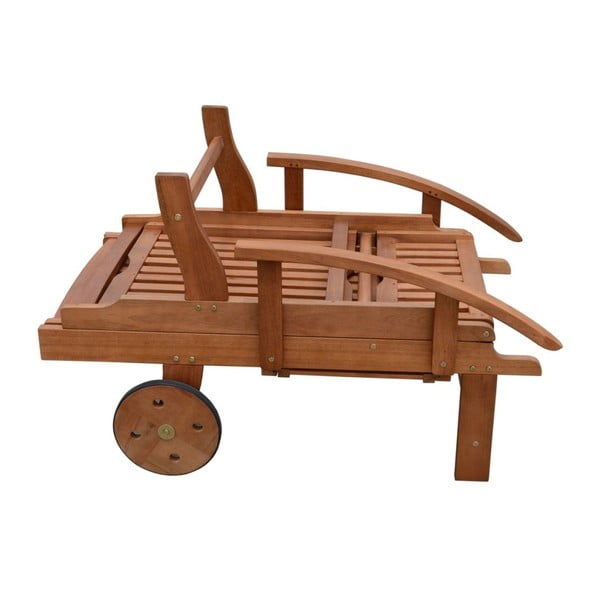 Hnedé drevené záhradné ležadlo Beverly Hills – Garden Pleasure-image-1