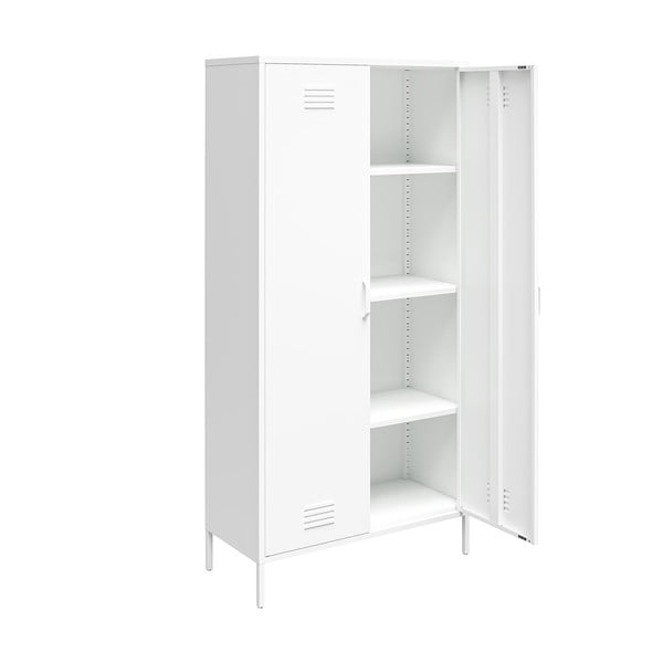 Biela kovová šatníková skriňa 90x185 cm Mission District - Støraa-image-3