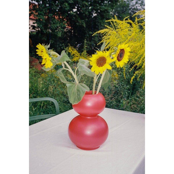 Červená keramická váza (výška  36 cm) Tuga – noo.ma-image-4