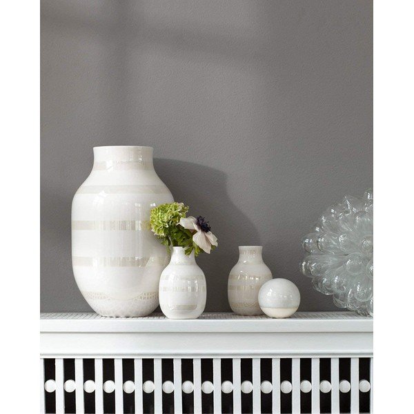 Biela kameninová váza Kähler Design Omaggio, výška 12,5 cm-image-1