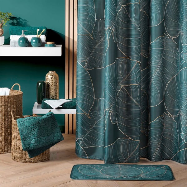 Tmavozelená kúpeľňová predložka 45x75 cm Jade – douceur d'intérieur-image-2