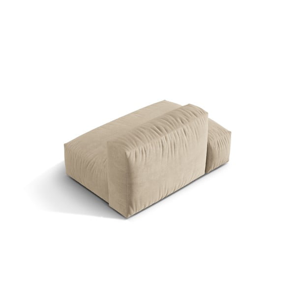 Béžový zamatový modul pohovky (ľavý roh) Martina – Micadoni -image-2