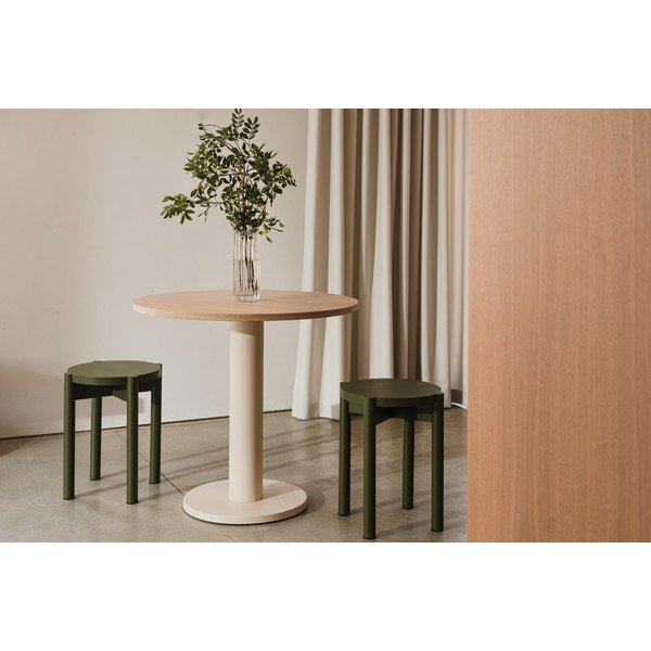 Okrúhly jedálenský stôl s doskou v dubovom dekore ø 65 cm Sool – noo.ma-image-3