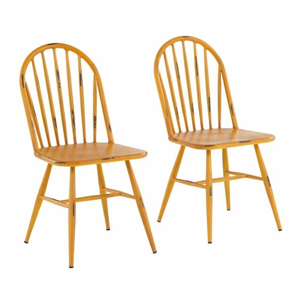 Sada 2 žltých bukových stoličiek Støraa Alexis