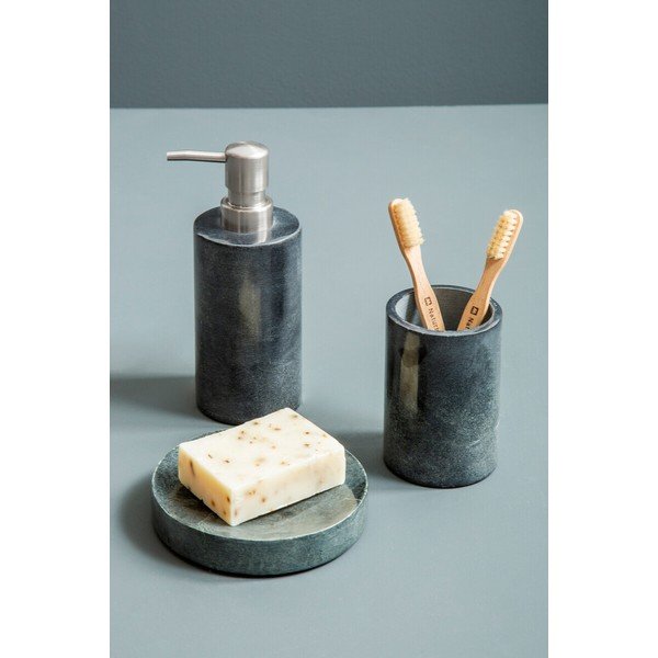 Tmavosivý kamenný téglik na zubné kefky Kamal – Premier Housewares-image-1