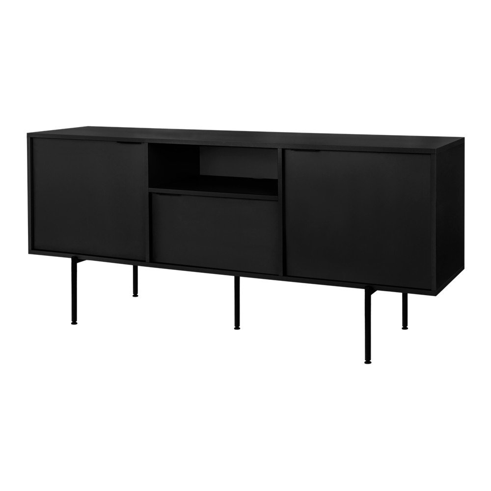 E-shop Čierny TV stolík 180x79x50 cm Bau – noo.ma