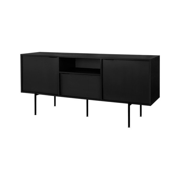 Čierny TV stolík 180x79x50 cm Bau – noo.ma