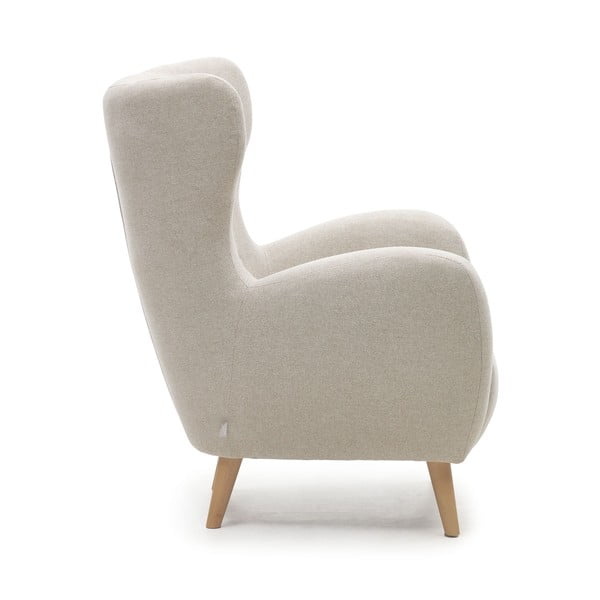 Béžové kreslo ušiak Patio – Kave Home-image-3