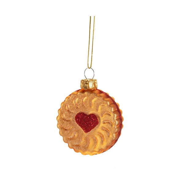 Sklenená ručne vyrobená vianočná ozdoba ø 4 cm Jam Biscuit – Sass & Belle