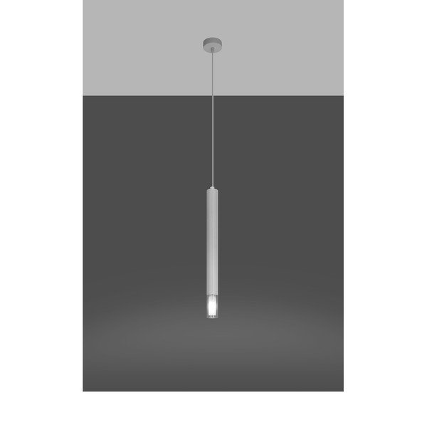 Biele kovové závesné svietidlo ø 8 cm Vittoria – Sollux-image-2