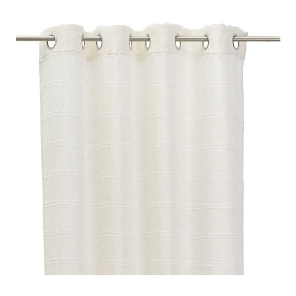 Bielo-béžový záves s prímesou ľanu 140x260 cm Nodes – Casa Selección