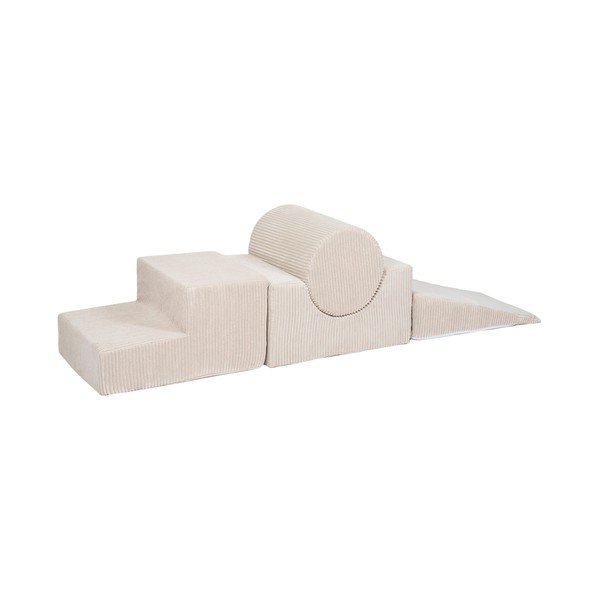 Krémové menčestrové penové ihrisko 45x170x30 cm Montessori – Meowbaby