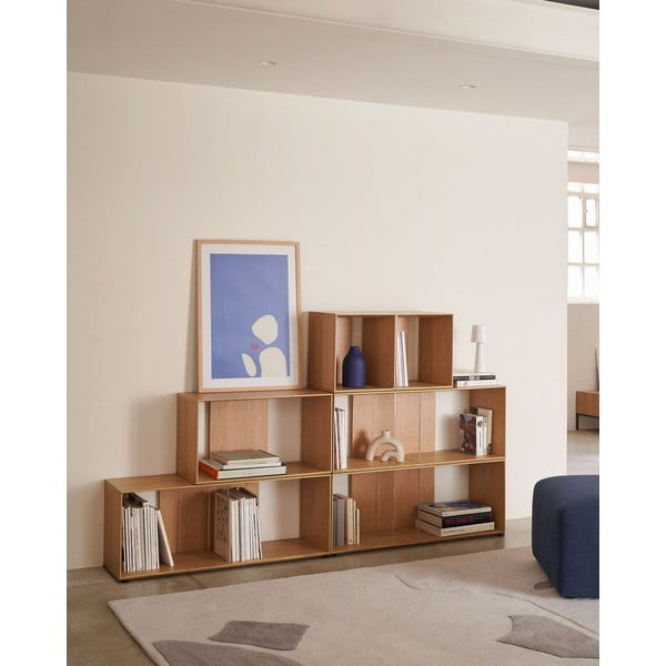 Modulárny policový systém v dekore duba v prírodnej farbe 101x38 cm Litto – Kave Home-image-1
