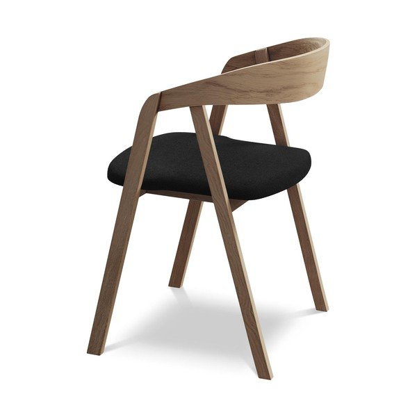 Čierne jedálenské kreslo z masívneho dreva Erika – Makamii-image-3