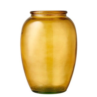 Žltá sklenená váza Bitz Kusintha, ø 14 cm