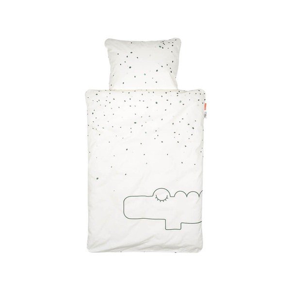 Detské obliečky z organickej bavlny Done by Deer Croco, 100 x 140 cm-image-1