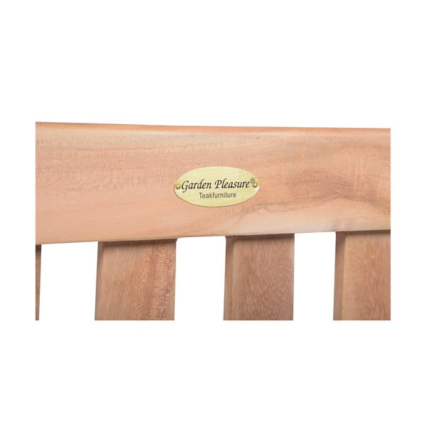 Drevená záhradná lavica v prírodnej farbe Solo – Garden Pleasure-image-4