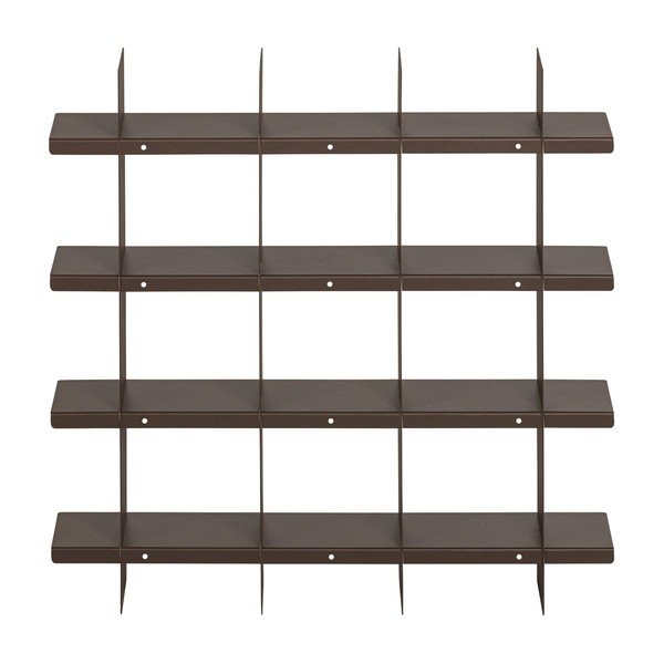 Hnedá poschodová kovová polica 60 cm Brik – WOOOD-image-4