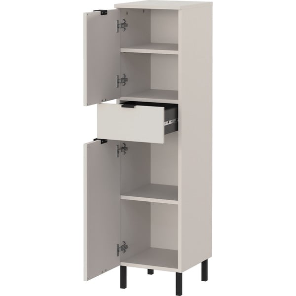 Krémová vysoká/úzka kúpeľňová skrinka 30x120 cm Arcena – Germania-image-3