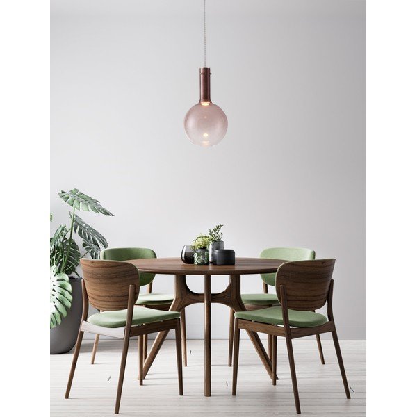 Hnedé sklenené LED závesné svietidlo so stmievačom ø 25 cm Nostos – Nova Luce-image-4