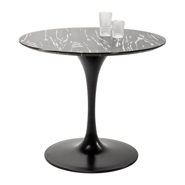 Doska jedálenského stola v ebenovom dekore Kare Design Invitation, ⌀ 90 cm