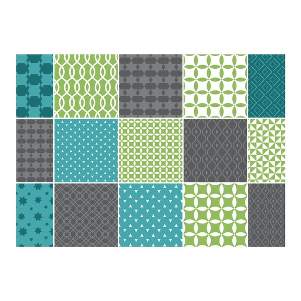 Sada 15 dekoratívnych samolepiek na stenu Ambiance Sofia, 15 × 15 cm-image-2