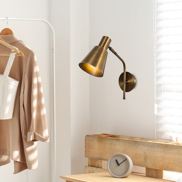 Nástenné svietidlo v zlatej farbe ø 15 cm Kem – Opviq lights-image-2