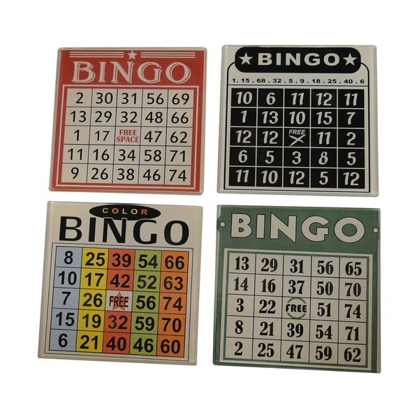 Sada 4 podložiek pod poháre Antic Line Bingo