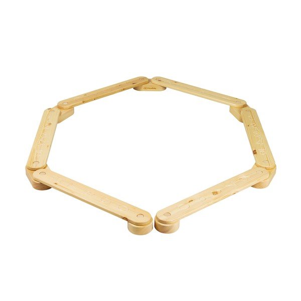 Senzorická dráha z borovicového dreva v prírodnej farbe 10x408x5 cm Montessori – Meowbaby-image-2