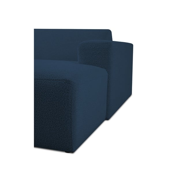 Tmavomodrý modul pohovky z textílie buklé (pravý roh) Roxy – Scandic-image-4
