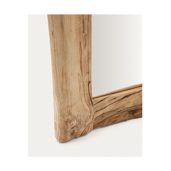 Nástenné zrkadlo s dreveným rámom 105x200 cm Ibro – Kave Home-image-1