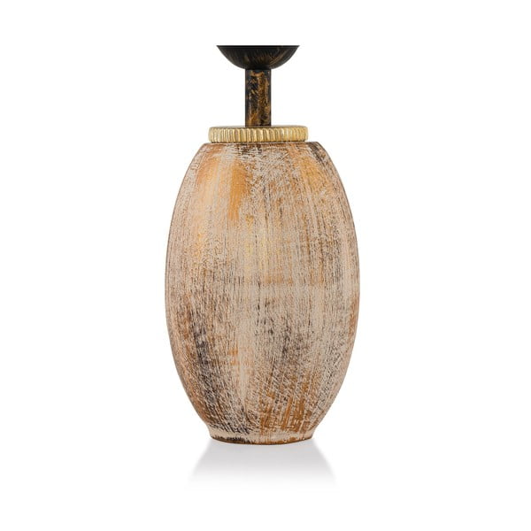 Krémovobiela/v zlatej farbe stolová lampa s textilným tienidlom (výška  50 cm) Yakamoz – Opviq lights-image-3