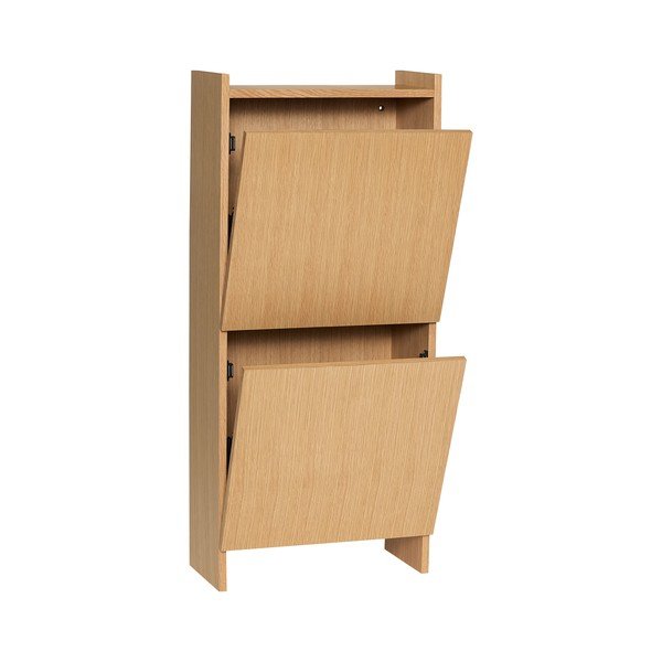 Výklopná skrinka na topánky v dekore duba v prírodnej farbe 50x110x24 cm Forma – Hübsch-image-3