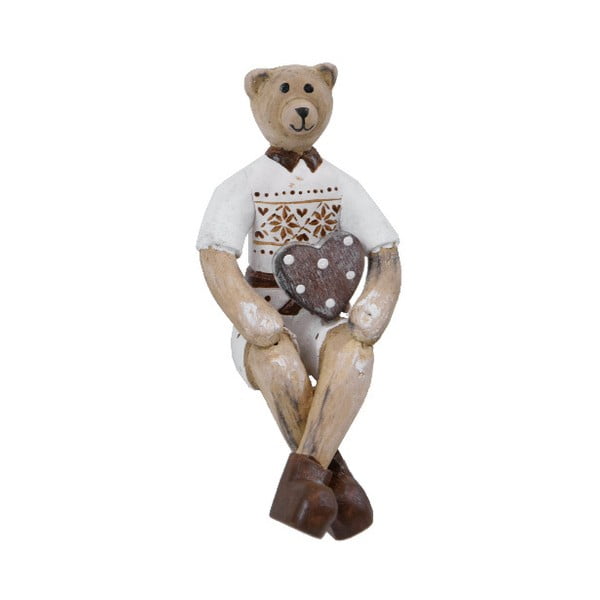 Drevená dekorácia v tvare medvedíka Ego Dekor, výška 11,3 cm