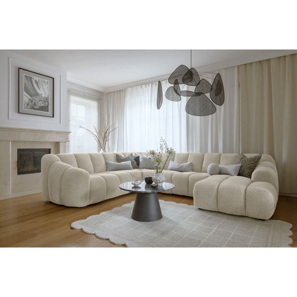 Béžová rohová pohovka (ľavý roh/do tvaru "U") Shell – Miuform-image-1