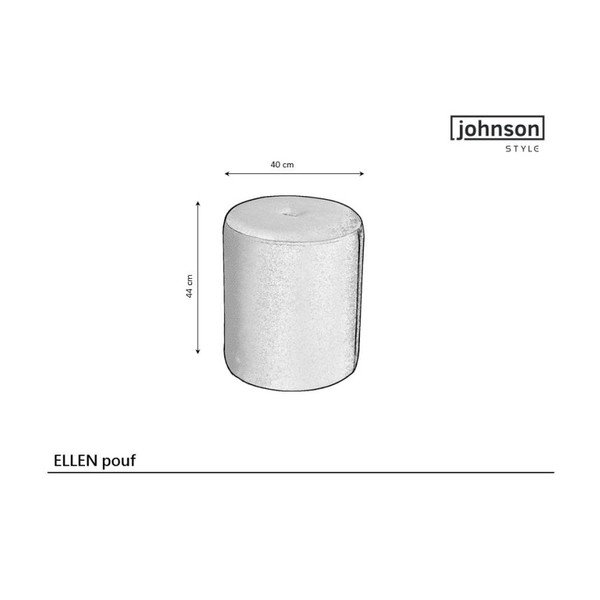 Hnedý puf JohnsonStyle Ellen Magic Velvet, ⌀ 40 cm-image-1