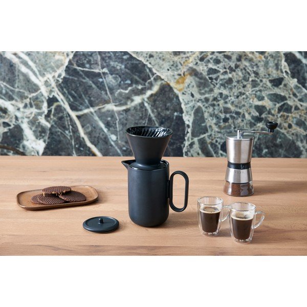 Čierny kameninový súprava na prípravu kávy Palermo - Leopold Vienna-image-1