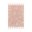 Ružový prateľný ručne tkaný bavlnený detský koberec 120x175 cm Hippy Stars Vinatge Nude – Lorena Canals