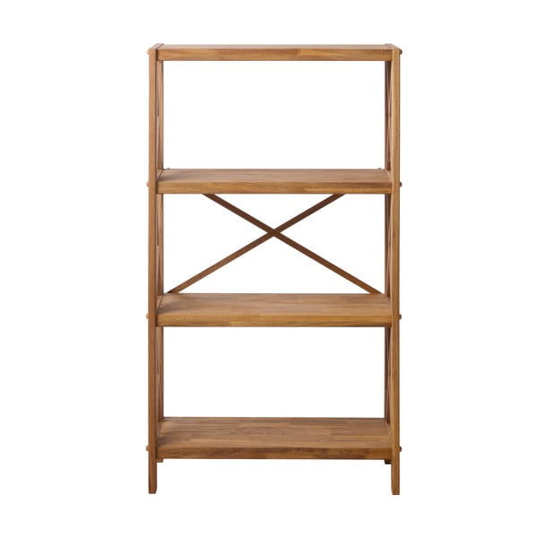 Regál z dubového dreva v prírodnej farbe 70x124 cm X-Shelf – Unique Furniture