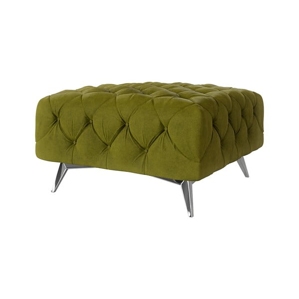 Zelená zamatová podnožka Chelsea – Ropez-image-1