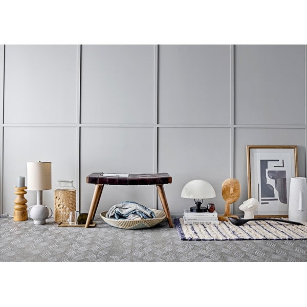 Sivo-modrá deka Bloomingville Ornaments, 160 x 130 cm-image-1