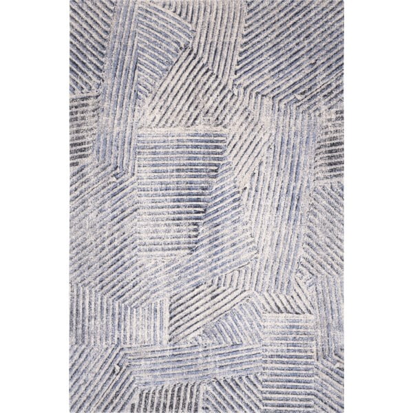 Svetlomodrý vlnený koberec 133x180 cm Strokes – Agnella