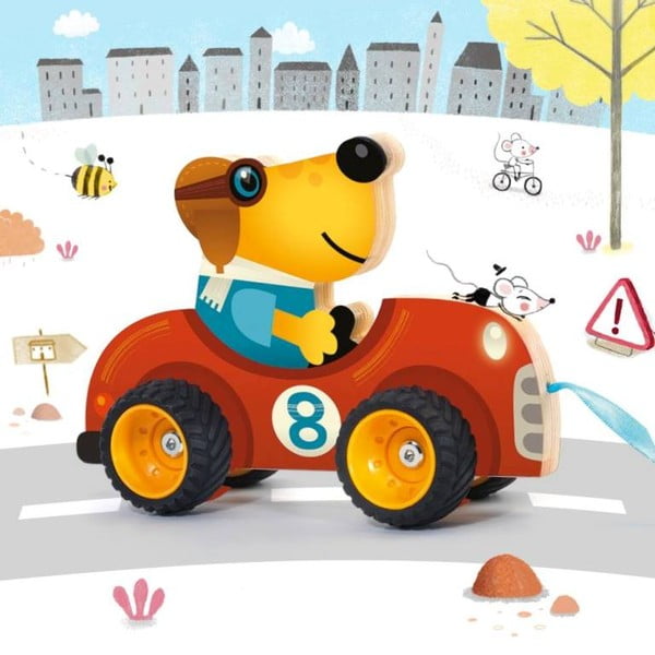 Detská drevená hračka na povrázku Djeco Formule-image-1